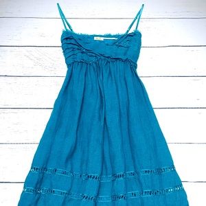 Max Studio Emerald Green Babydoll Style Dress S